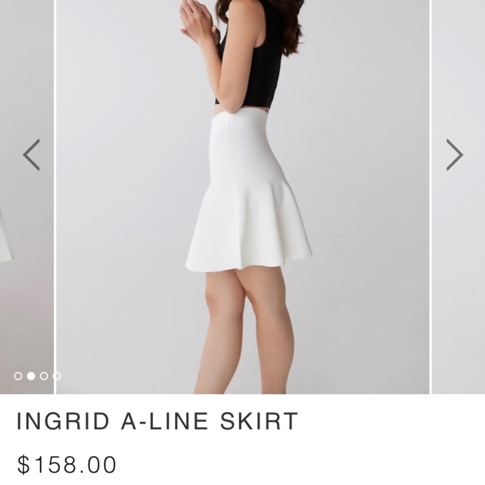 BCBG A-Line Ingrid White Skirt XS